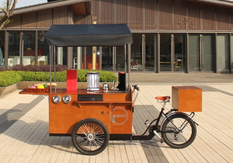 2024 Electric Coffee Cargo Bike Perfect for Mobile Street Food