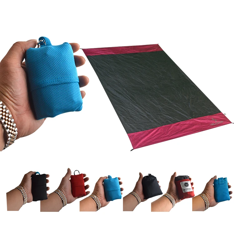 
 Складной нейлоновый большой наружный Карманный водонепроницаемый песостойкий пляжный коврик для кемпинга  
