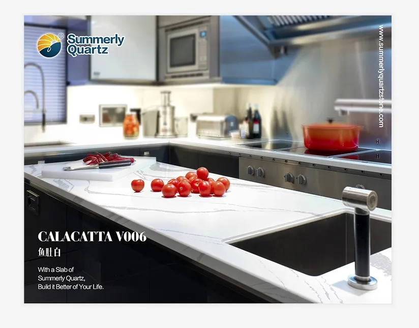 
 Белые кварцевые настольные плиты толщиной 2 см  