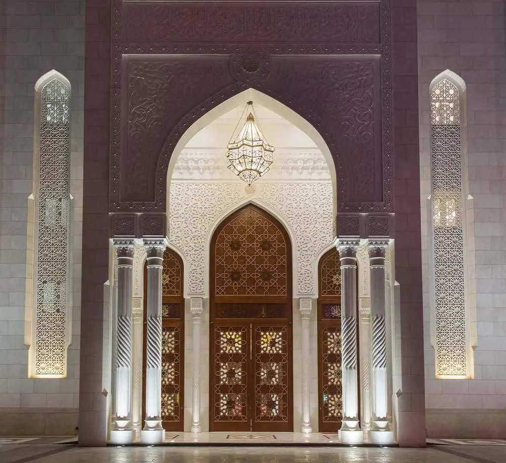 Steel Structure Design Mosque Doors and Windows Metal Glass Mosque Gate