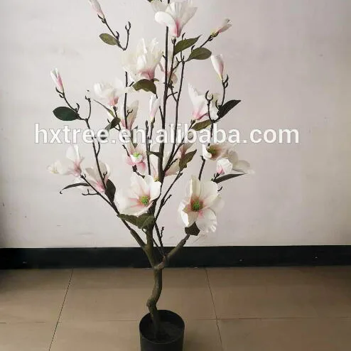 Flor De Seda Falsa Rosa Y Blanca Barata,Planta En Maceta,Árbol Magnolia  Artificial Para Decoraciones Para Interiores Y Exteriores - Buy Magnolia  Árbol De La Flor,Artificial Árbol De Mango,Artificial De Los Árboles De