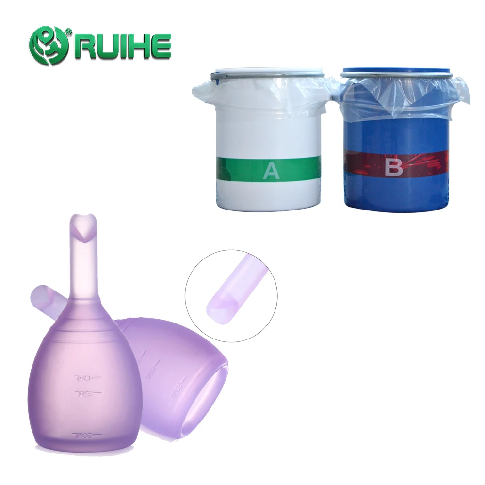 Factory High Strength Custom Medical Grade LSR Liquid Silicone Rubber with 1 Year Shelf Life and 200KGS MOQ for Menstrual Cup