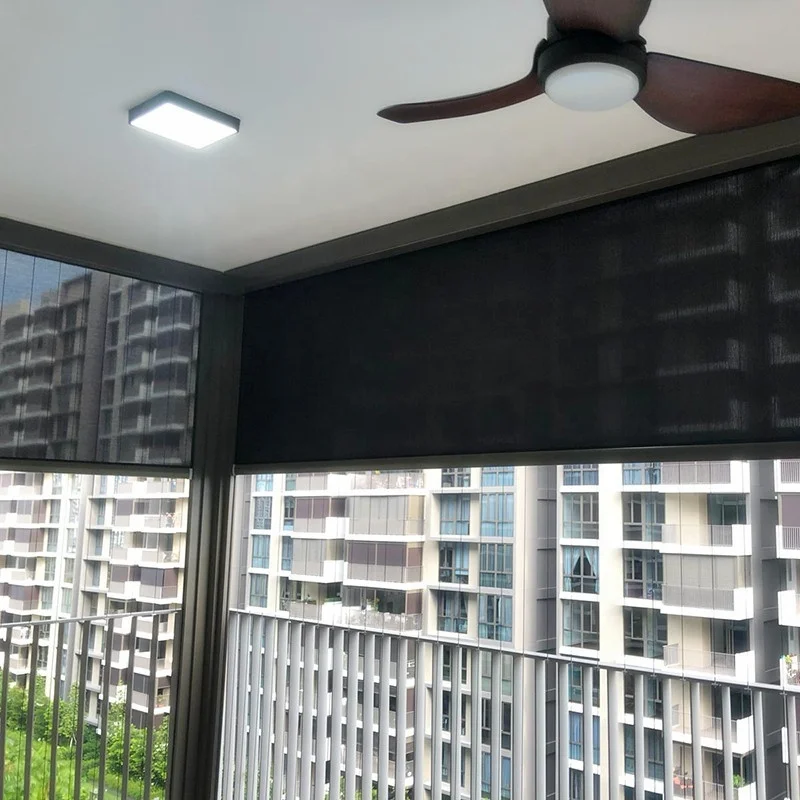 Retractable Privacy Zip Track Screen Outdoor Blinds