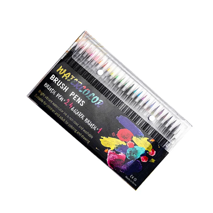 Set Vibrant Bright Coloring Water Color Pen Set