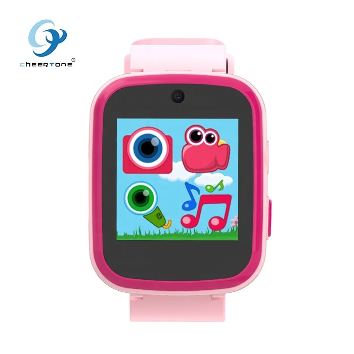 CTW11X Wholesale Gift Cartoon Digital 1.54 Inch Color Screen Children Watch Silicone Touch Music Game Smart for Kids
