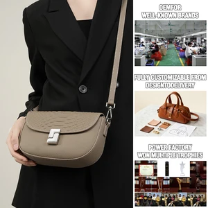 Factory Wholesale Women's Retro Leather Shoulder Bag OEM/ODM High-quality Crossbody Bag for Ladies Manufacturer Saddle Bag