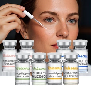 Factory Customised OEM Hyaluronic Acid Arbutin VC Blue Copper Peptide Freeze Dried Powder Serums Brighten Skin for Face