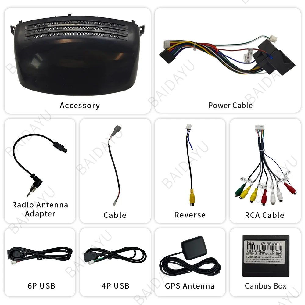 Android 10 Car Radio for PEUGEOT 207 2008-2014 Multimedia Player GPS Navigation 7 Inch With Buttons Carplay