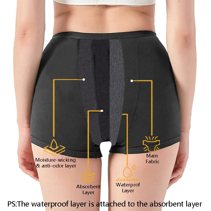 High-waist cotton boyshort side view