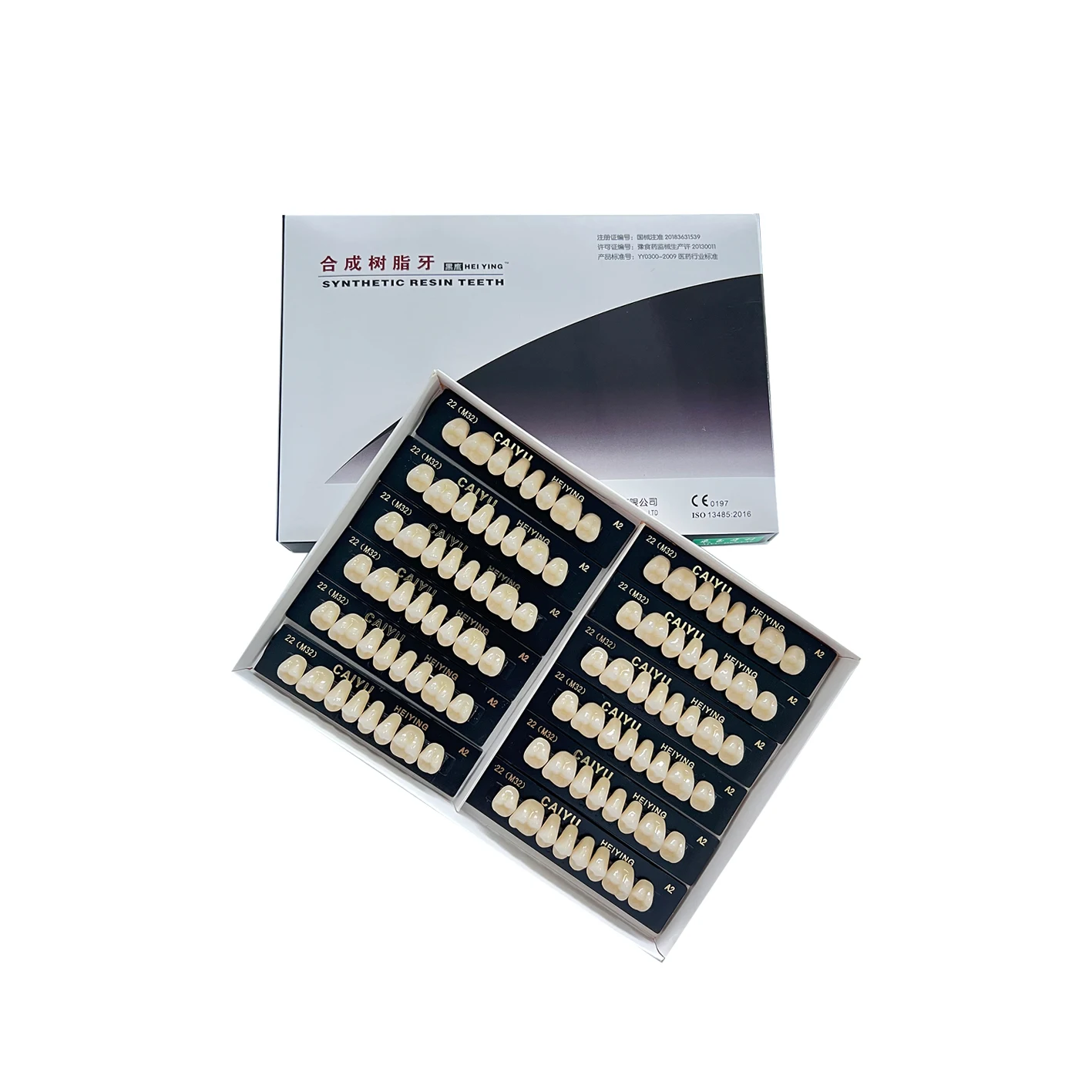 CAIYU Factory Price CE ISO Certificated Wholesale Custom Denture Posterior Synthetic Resin Teeth