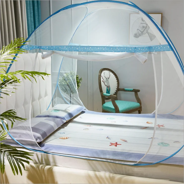 Уличная Складная портативная Выдвижная кровать москитная сетка Монгольская с замком для 2 дверей