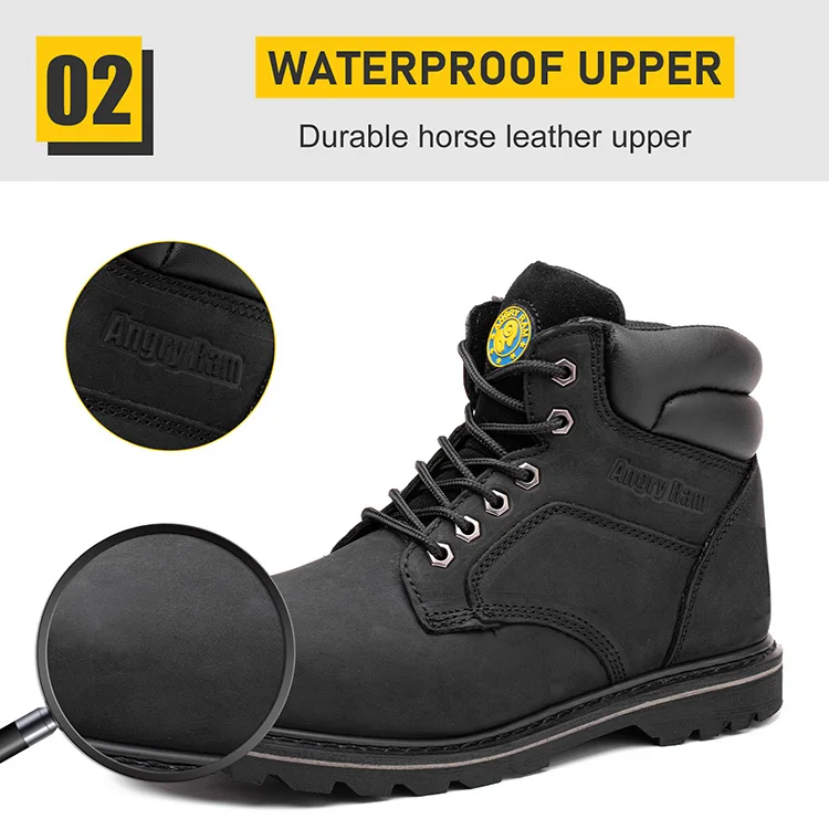 New Arrivals Waterproof Work Leather Steel Toe Woodland Safety Shoes ...