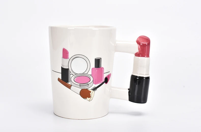 Ceramic Lipstick Handle Coffee Mug Overview