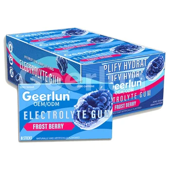 OEM Sugar-Free Essential Electrolytes Chewable Gum Supplements Frost Berry Flavor Electrolyte Gum