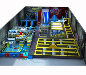 Large Indoor Trampoline Bed Foam Pit Kids Trampoline Park Outdoor