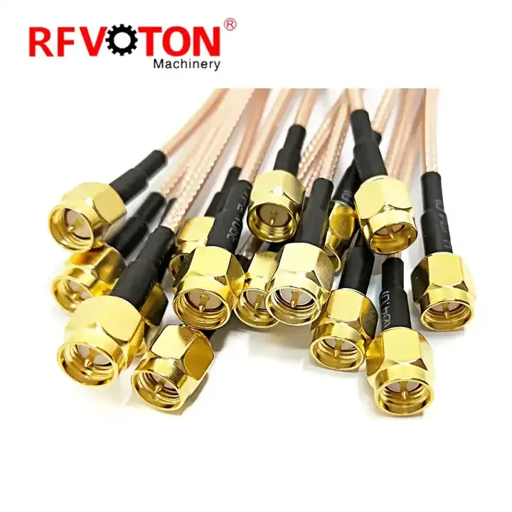 Fabriklieferung SMA-Stecker männlich auf SMA-Stecker männlich RG316-RG316D-HF-Pigtail-Überbrückungskabel-Assembly auf Lager, Länge 15 cm oder kundenspezifische Länge