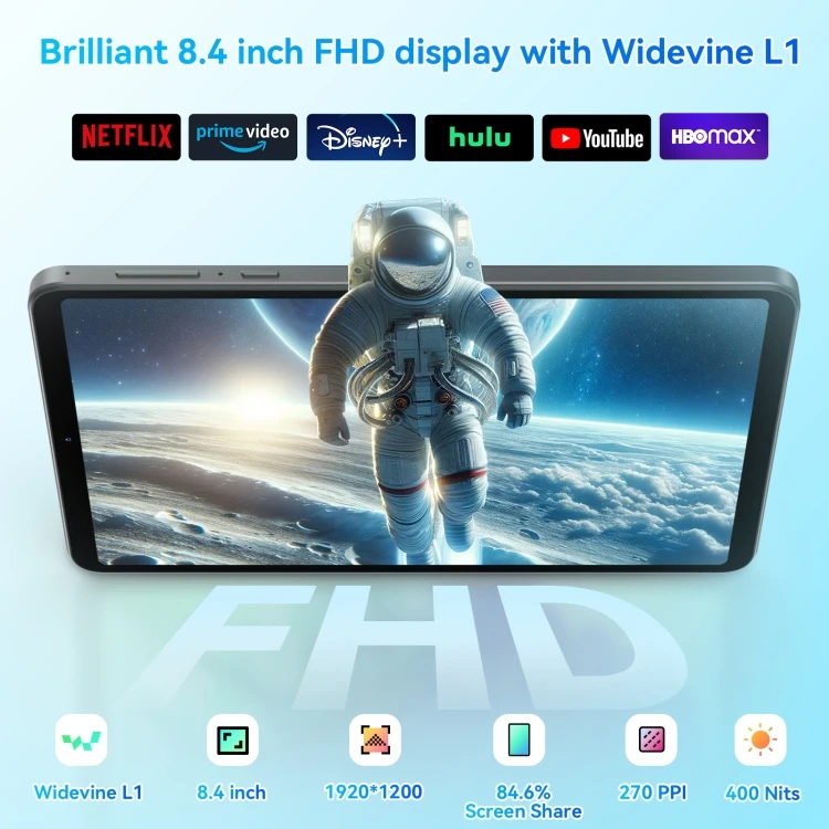 HEADWOLF Fpad5 4G LTE Tablet PC - 8GB+128GB, Android 14