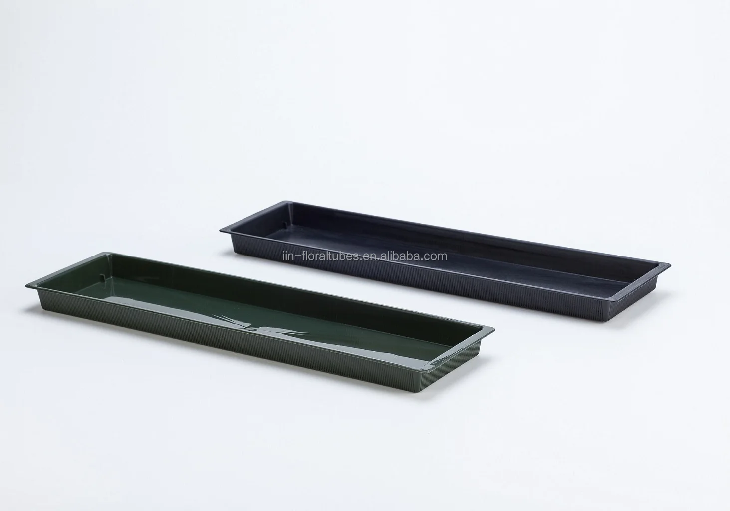 28.5 Green Triple Brick Plastic Flat Tray