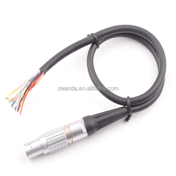 Customized 16-Pin Circular Lemos Aviation Male Plug Cable Extension Medical Connectors