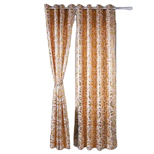 Decoration Foil Printing Curtains Velvet Fabric Gold Stamping Window Curtain for Party
