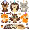 6-piece small animal pendants
