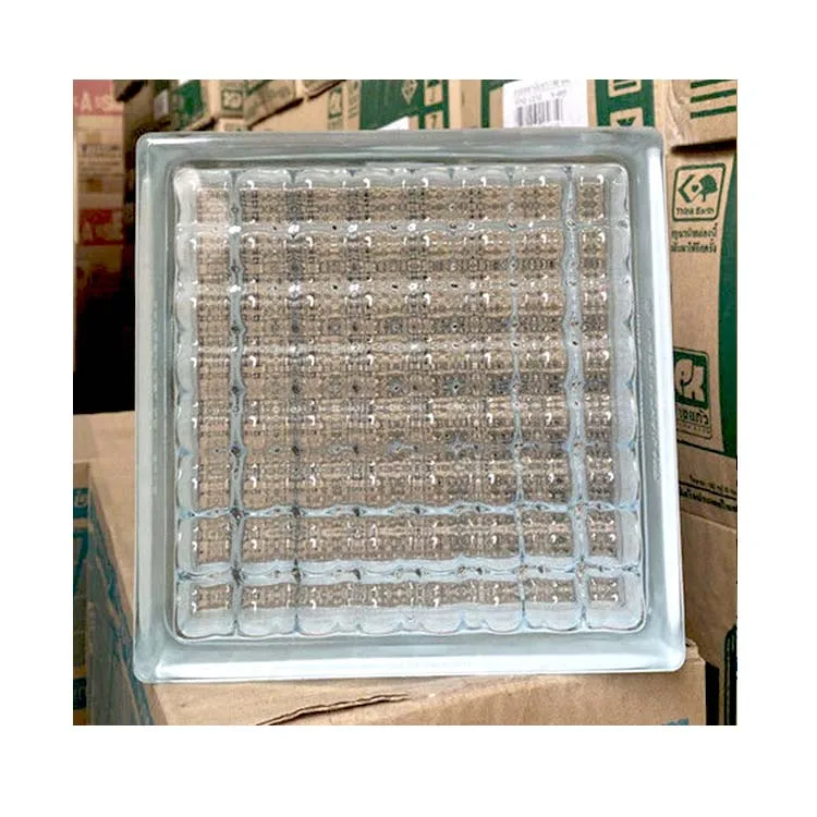 Parallel Lines Pattern Hollow Glass Block Clear Crystal Low Iron Float Glass Brick Block Factory Supplier Cheap Glass Bricks