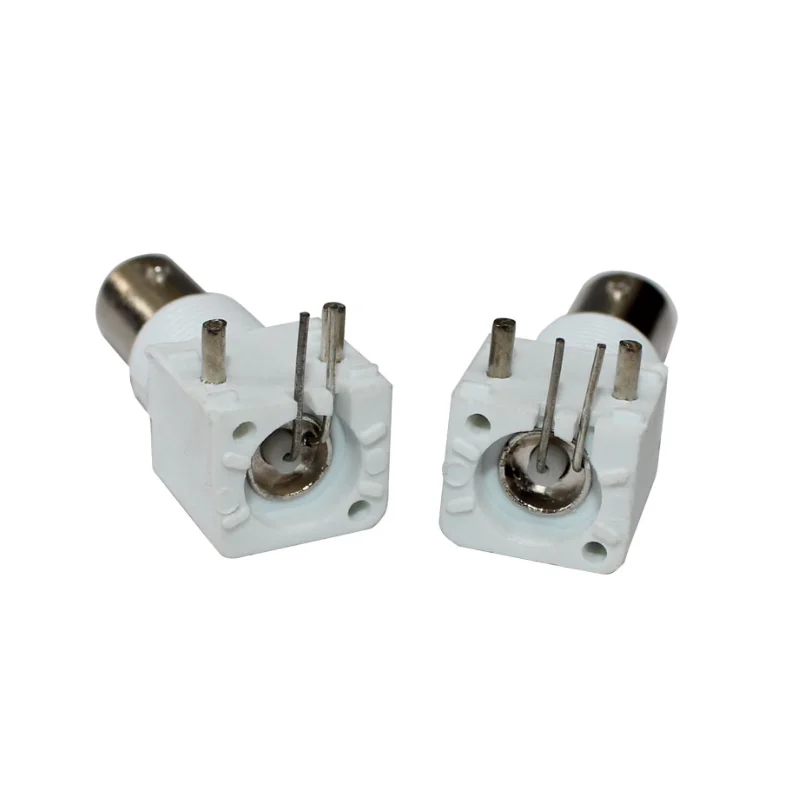 product factory cheap bnc kwe white glue connector bnc female connector right angle pcb mount bnc connector for sale-1