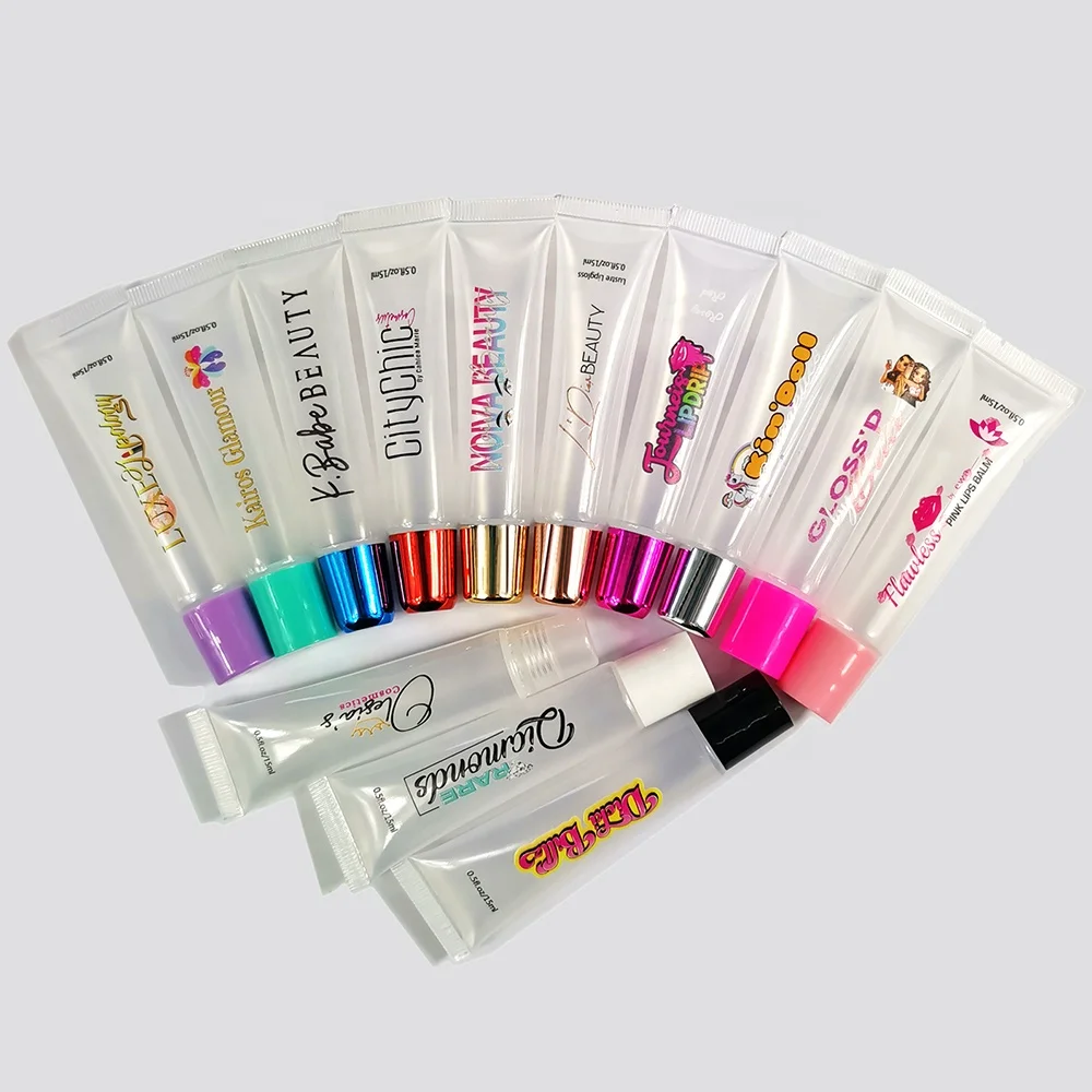 Empty 15ml Plastic Clear Lip Balm Bottle Packaging 15 Ml Lipgloss