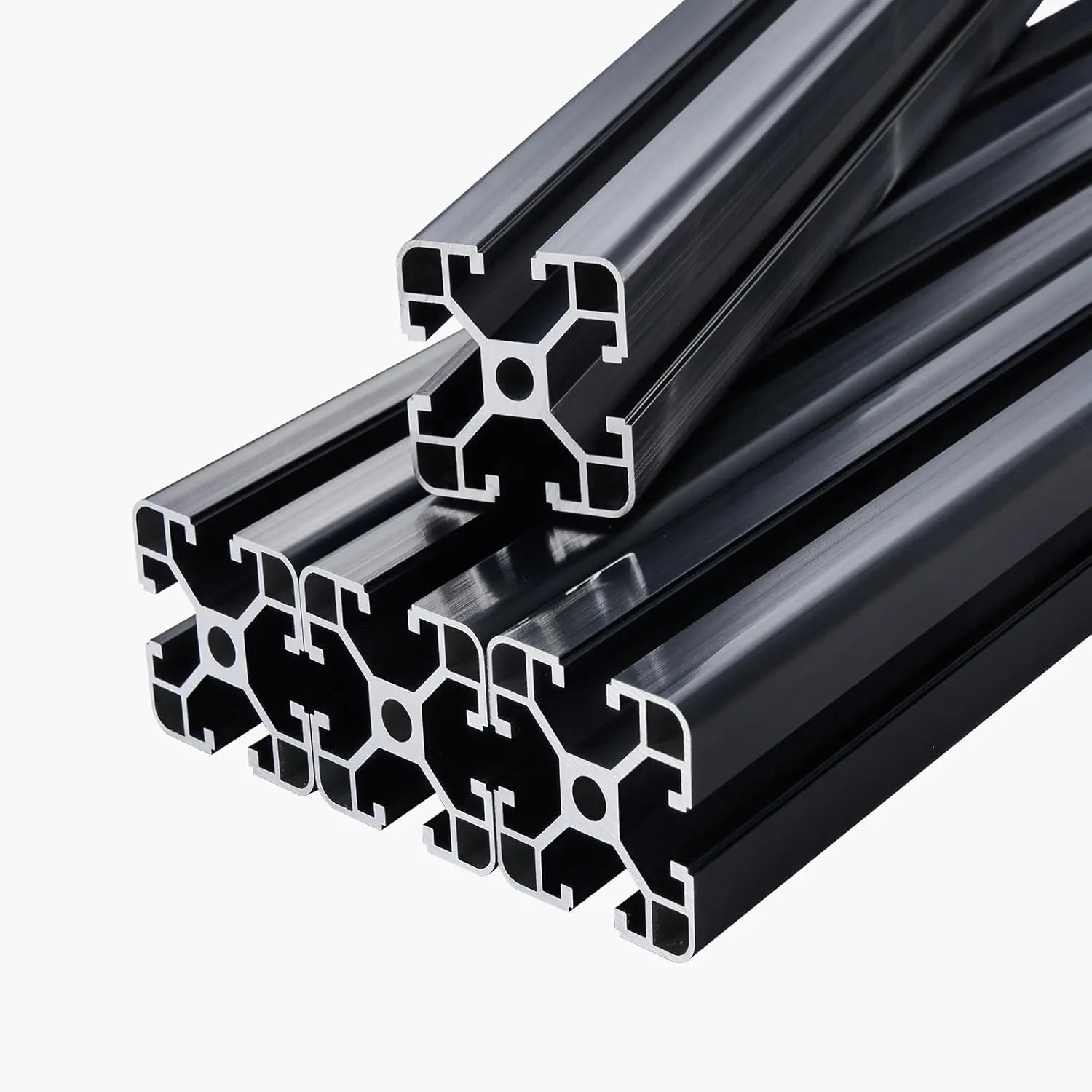 Anodized na Pilak at Itim 2020 2040 3030 4040 Aluminum Extrusion Profile 6 Metrong Haba para sa Automatikong Pabrika