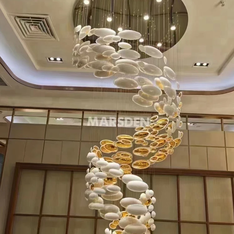 MYLIKE Project Decorative Light Custom Made Large Hall Foyer Modern Crystal LED Chandelier Lamp
