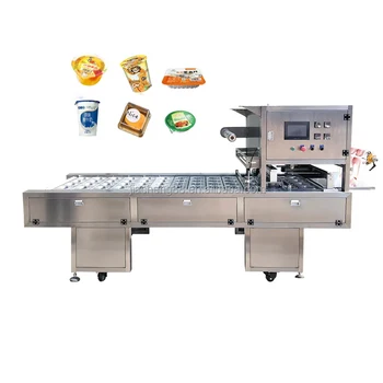 Fast food tray vacuum sealing machine/ nitrogen filling ready meal PP tray film packing machine/MAP Lunch meal bowl sealer