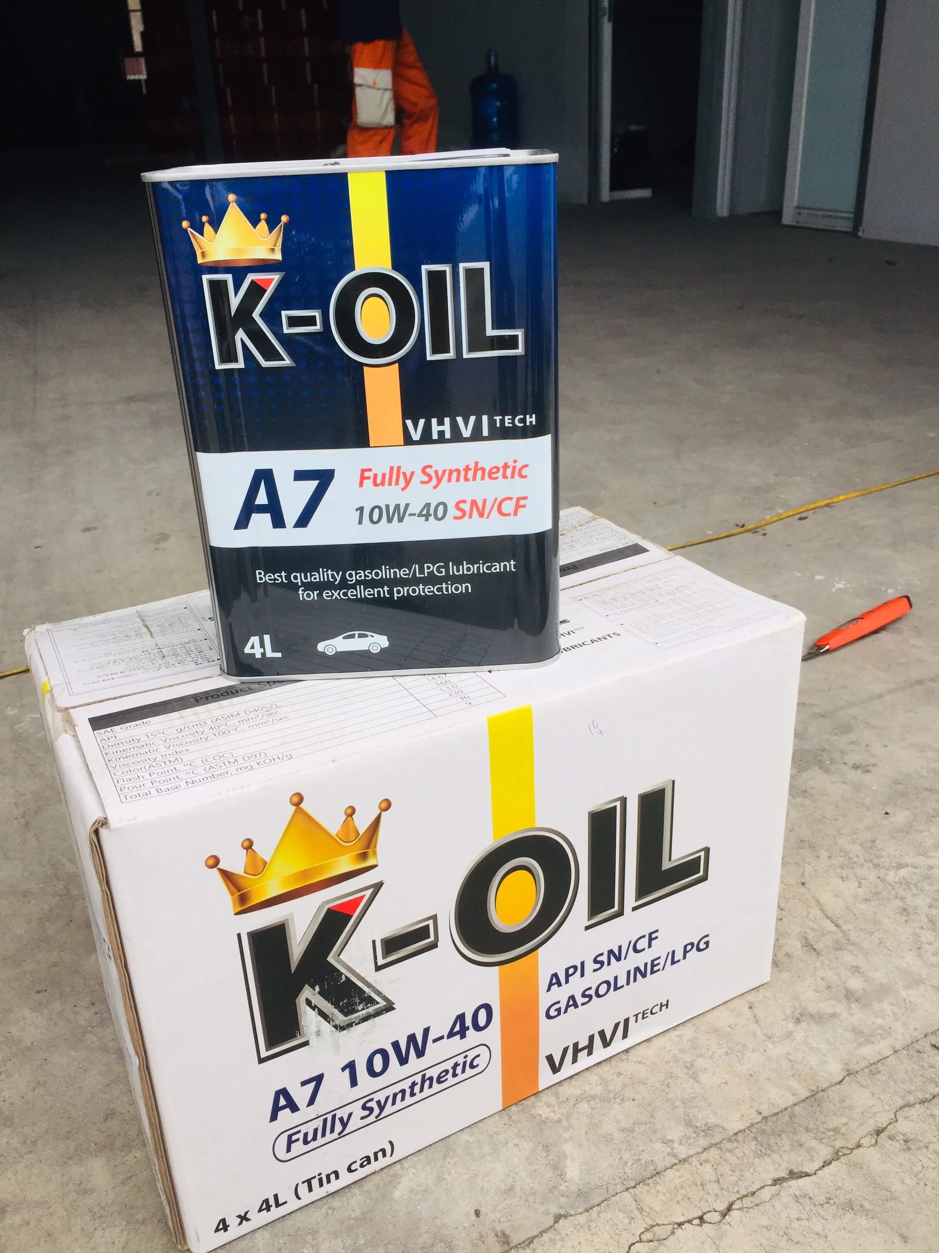 Koil A7 Motor Oil 100 Fully Synthetic 10w40 Sn/cf High Performance