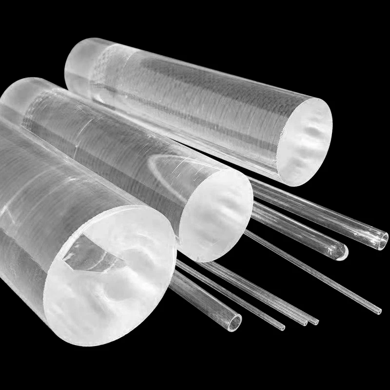 Quartz Rods Top Purity Clear Circle Optical Quartz Glass Light Guide Rods For Medical Equipment