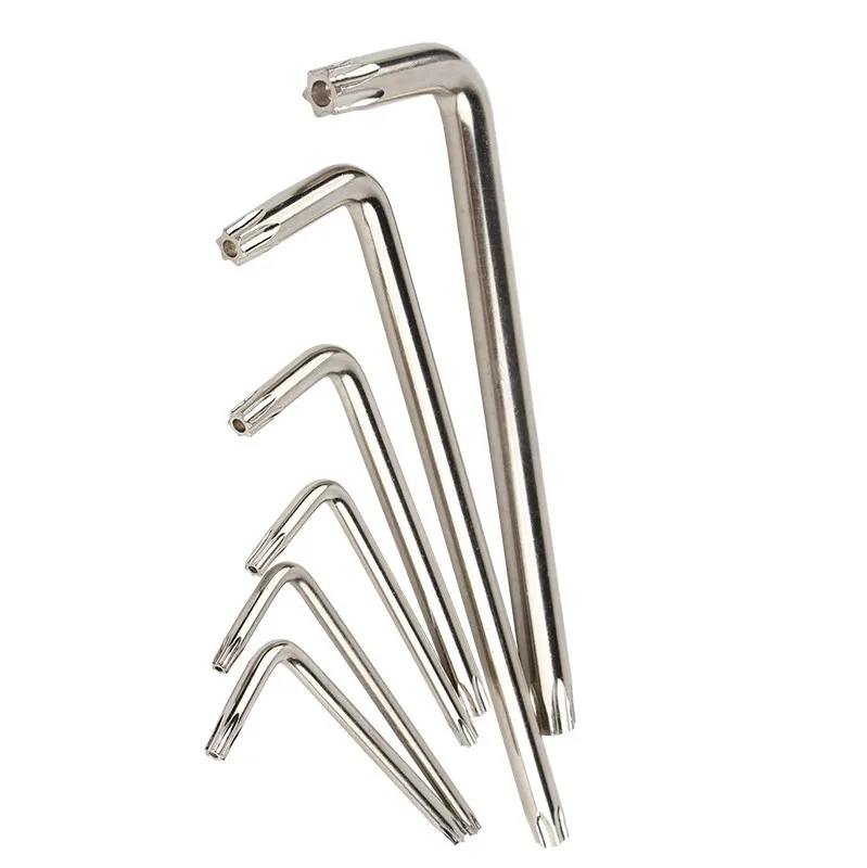 Sourcing Map Juego De Llaves Hexagonales Torx, 9 En 1 Llave Para Puntas De Estrella Anti-sabotaje En Forma De L T10 - T50 (pequeño