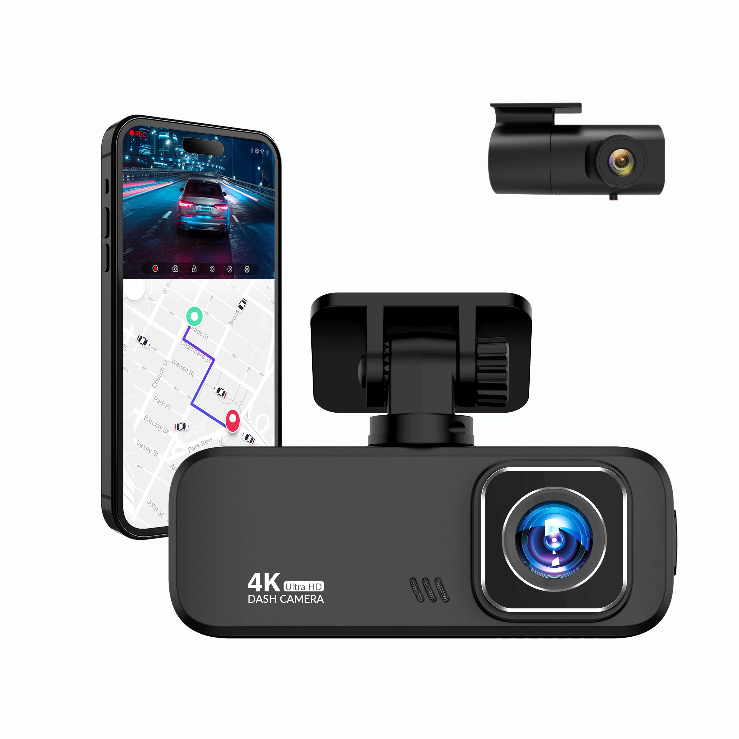 Dual Lens Car DVR Recorder Car Dash Camera with 4K Front and Back 1080P IPS Screen Loop Record for Competitively Priced