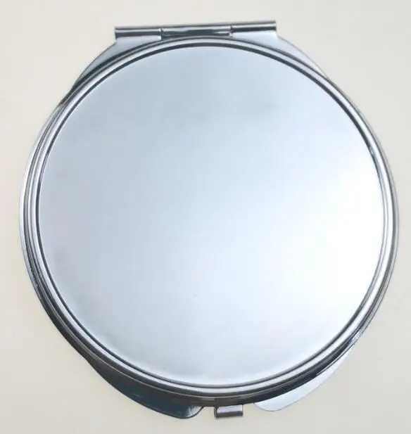 
Пустое металлическое компактное зеркало с индивидуальным логотипом карманное зеркало 