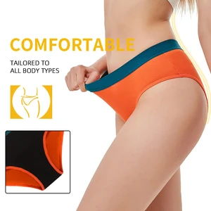 BOJIN XL Sexy Knitted Menstrual Briefs 4-Layer Period Leakproof Absorption Soft Breathable Postpartum Underwear Hot Sale