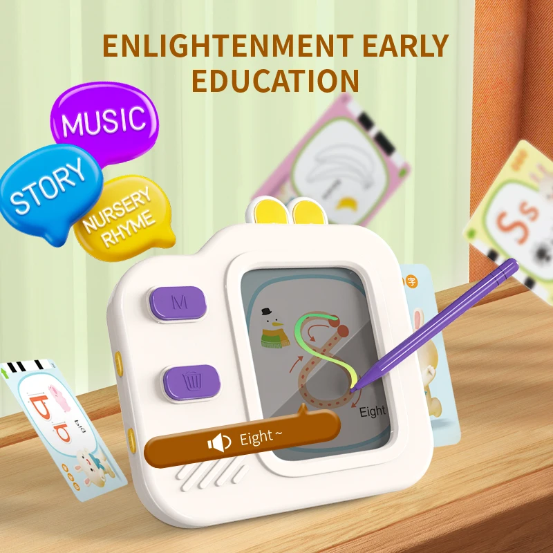 Zhorya Learning Machines Device Flash Cards Educational Toys Montessori Talking Cognitive Cards for Kids