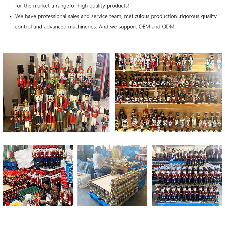 Factory Price Bulk 12cm 5pcs Mini Custom Wooden Nutcracker Soldier Set