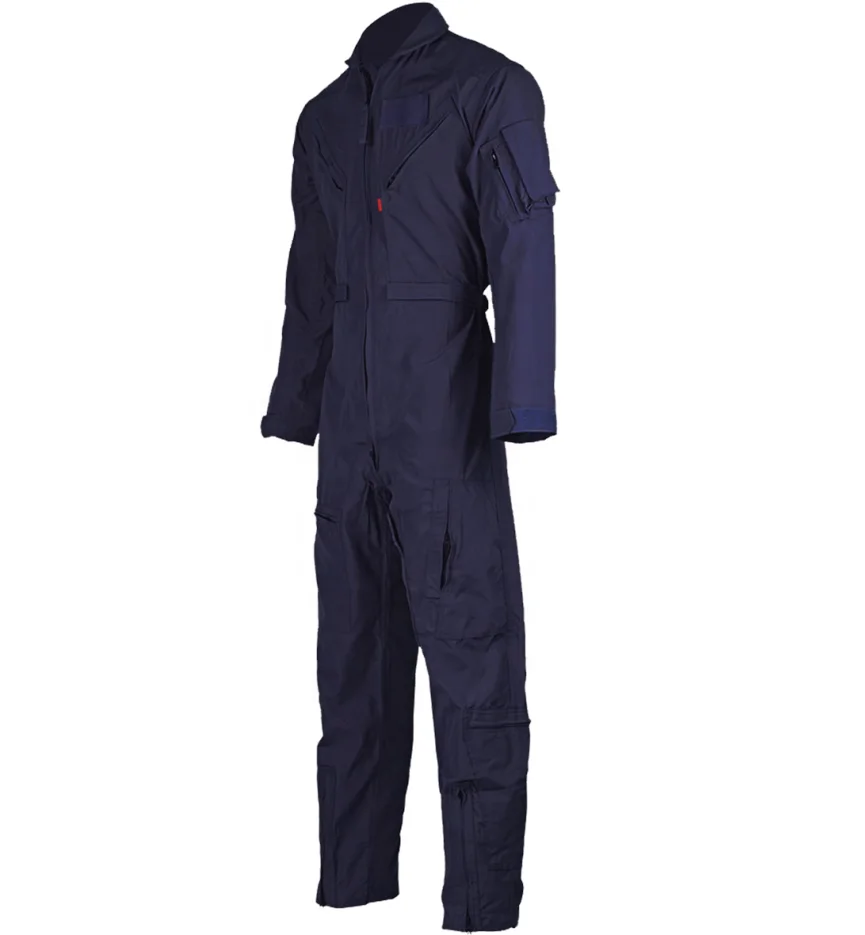 Multi Zipper Pockets Design Custom High Quality FR Fabric Made Red air Force Coverall Flight Suit