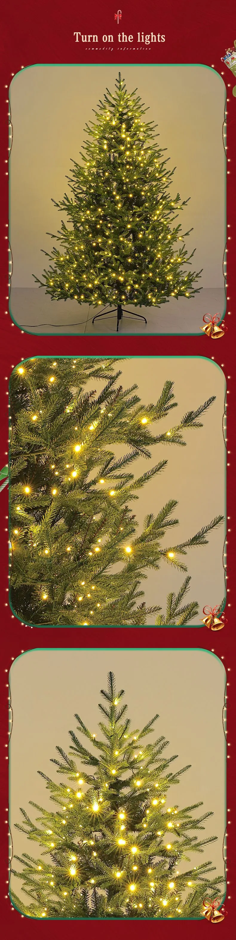 Christmas Decoration Supplies Christmas Tree Led Tie Lights Large