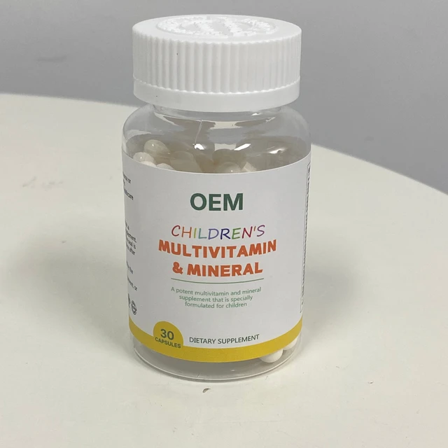 OEM Private Label Multivitamin Complex Capsules for Kids Vegetable Supplement Boost Metabolism Strengthen Immune Pregnant Women