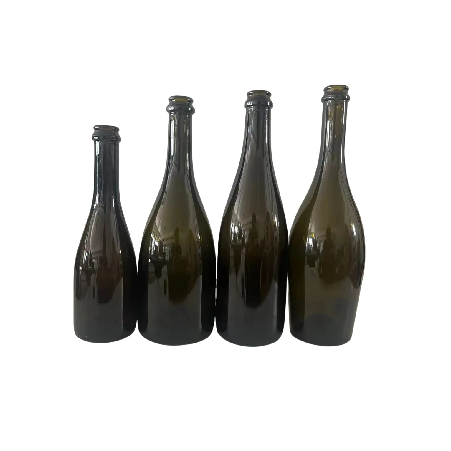 Custom Empty Mini Small 187 375 750 Ml Burgundy Cork Neck Cheap Champagne Wine Glass Bottles