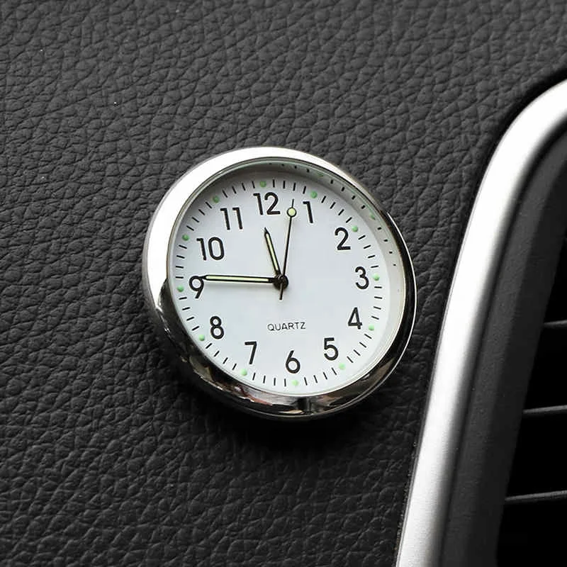 1x Auto Uhr Mini Leuchtende Stick-On Digital Uhren Uhr Für