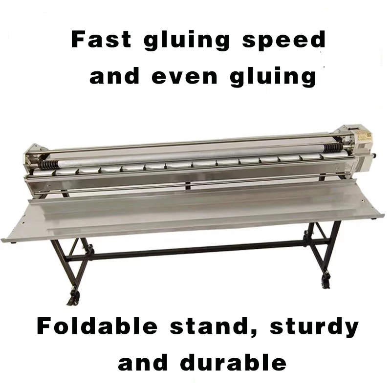 Hand Crank High Performance Portable Wallpaper Glue Machine Stainless Steel Body With Folding