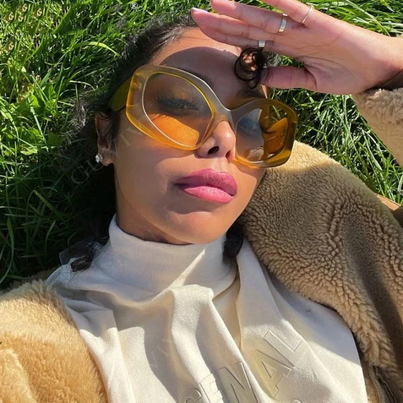 Gafas Opticas Lentes De Sol Ojo De Gato Vintage Gran Tamaño De Ojo