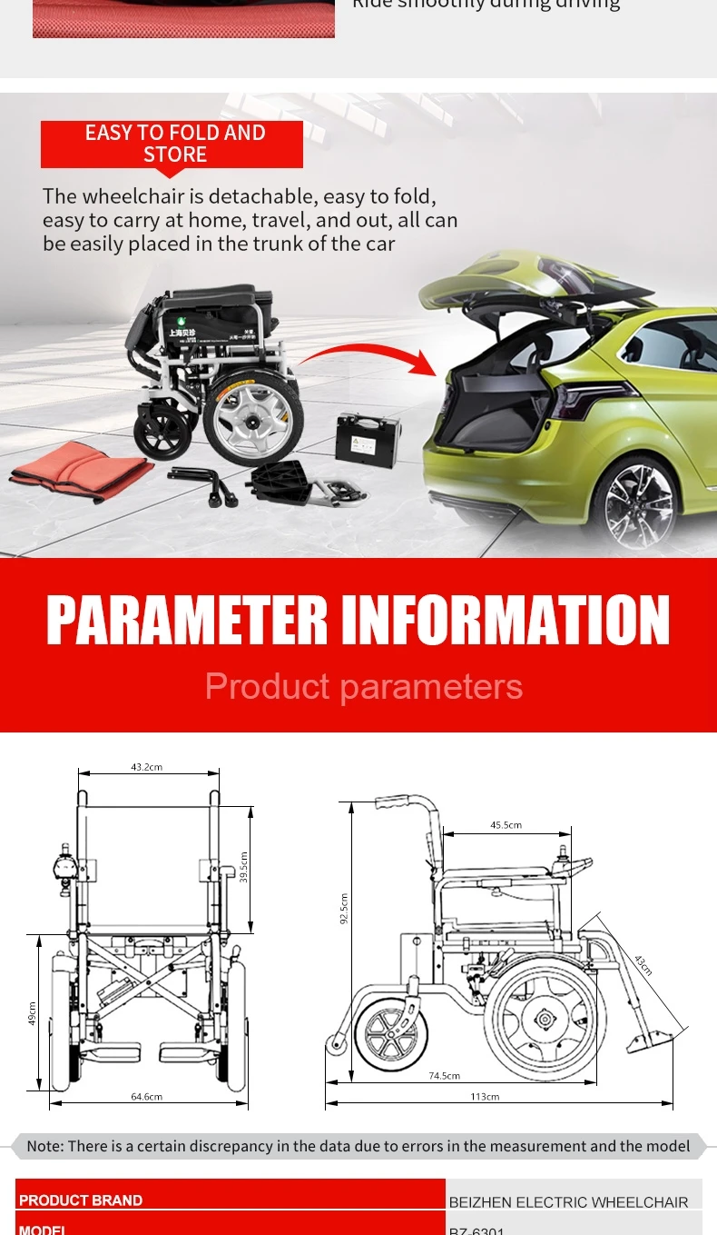 Manufactures wheelchair comfortable 4x4 wheelchair attractive all terrain lightweight folding power wheelchair long use factory