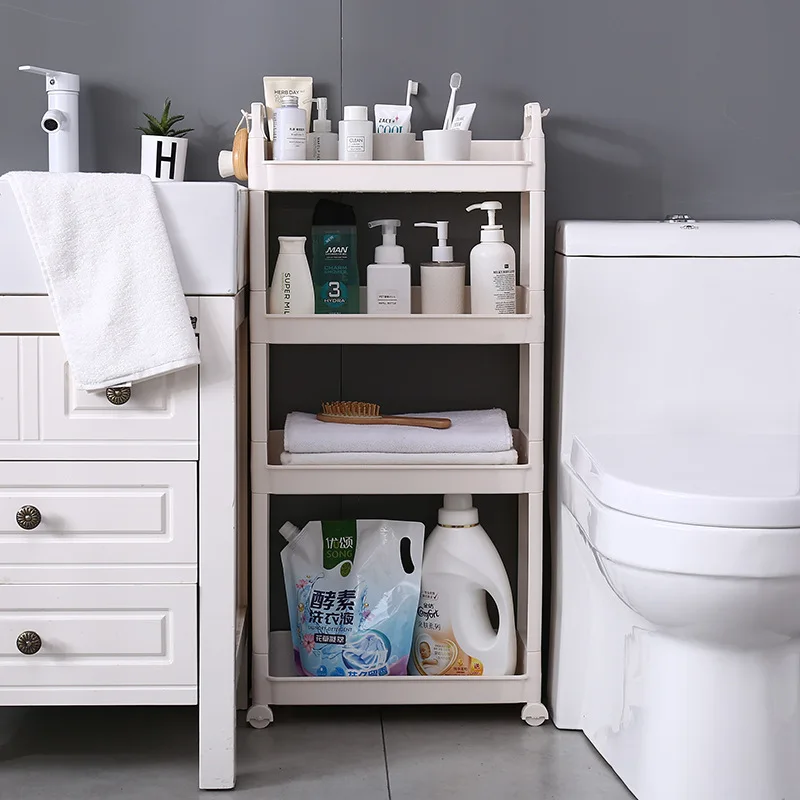 Kitchen Storage Cabinet Bathroom Crevice Storage Rack Toilet