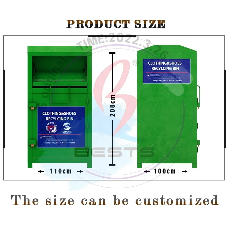 New Design Big Opening No Thief Metal Clothing Donation Bin - Buy Metal  Clothing Donation Bin,No Thief Metal Clothing Donation Bin,Big Opening  Metal