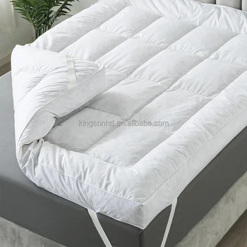 4. 5 Inch Duck Feather Bed Memory Foam Mattress Topper 100% Cotton Overfilled Pillow Top Hotel Collection Mattress Topper